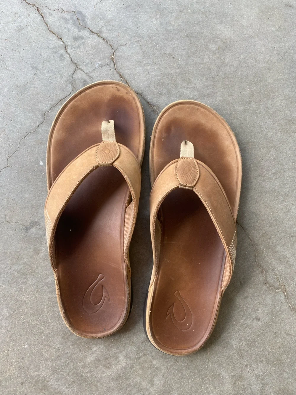 Men's Olukai Tuahine Flip Flop Comfort Sandal Various Colors US 13 Men’s GUC Tan